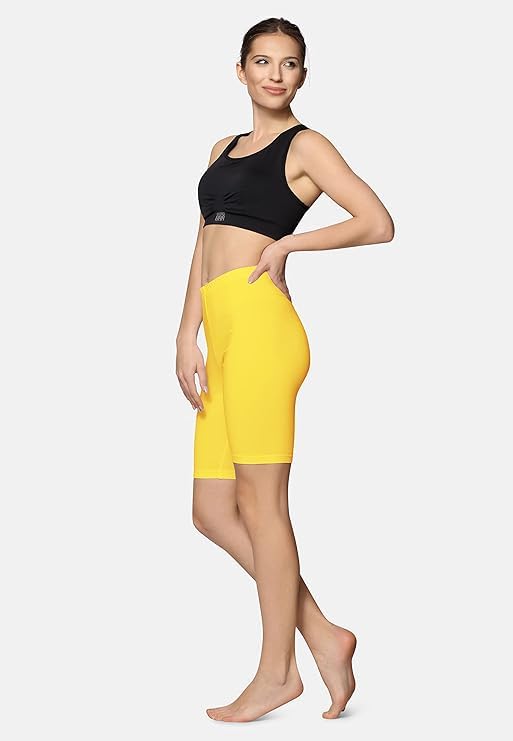 Image of DIVING DEEP Womens Slip Shorts for Under Skirt Shorts for Women & Girls High Waisted Women's Shorts | Stretchable Skin Fit Shorties Tights for Women & Girls | Cycling Shorts for Women