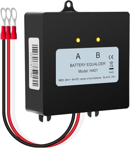 DEWIN Equilibrador de Baterías, Equilibrador de Baterías 24V Equilibrador de Baterías 2x12V Sistema Solar Equilibrador de Baterías para Batería de Plomo Ácido Litio