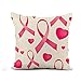 Fundas De Cojines Cintas Rosadas contra El Cáncer De Mama Y Conciencia De Corazones Sin Fin Funda De Almohada Impreso Fundas De Cojín Funda Cojín para Decorativacon Cama Coche Sala De Estar 45X45Cm