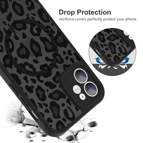 Image of KANGHAR Case for iPhone 11 Phone Case Leopard Printed Pattern | Cute Cheetah Protective Magnetic Case for Girls Women Men 6.1 inch