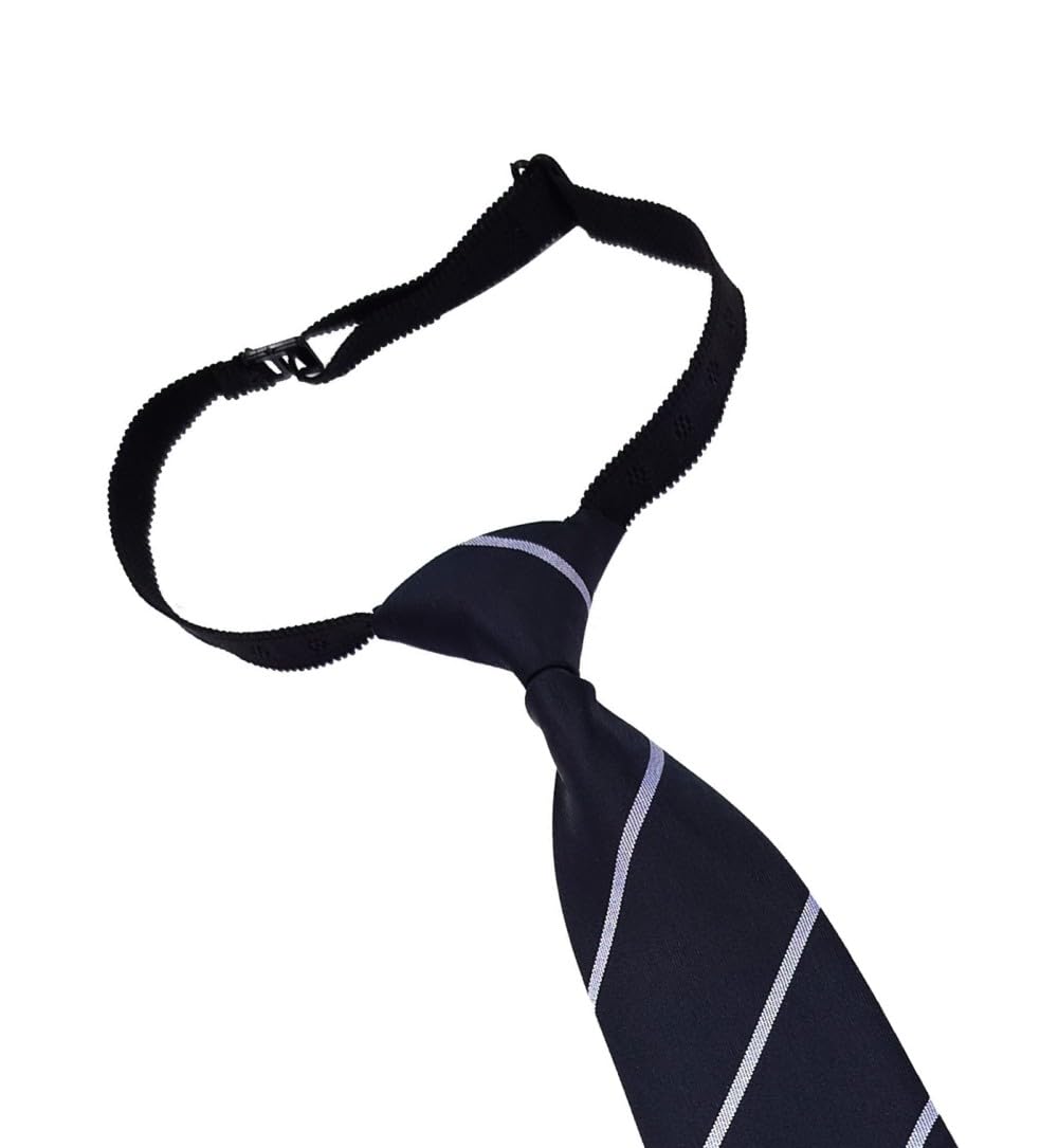GOOD 1 STORE Micro Polyester Satin Baby Adjustable Necktie 2-13 age 12.5inch/ 15.5inch For Boy Kids Tie Free Size (Black with White grey-101, 12.5 inch (Ages 3-8) S) 3