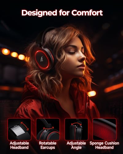 Valorise UG-08S-001 Wireless Gaming Headset, 7.1 Surround Sound, 2.4Ghz Usb Gaming Headphones With Bluetooth 5.4, 100H Battery, Enc Noise Canceling Mic, 3.5Mm Wired thumb #5