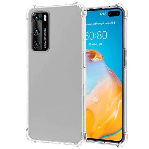 Yerebel Funda para Huawei P40, Huawei P 40 ANANX9, ANALX4, bonita funda transparente flexible de TPU de goma suave de silicona para Huawei P40, transparente