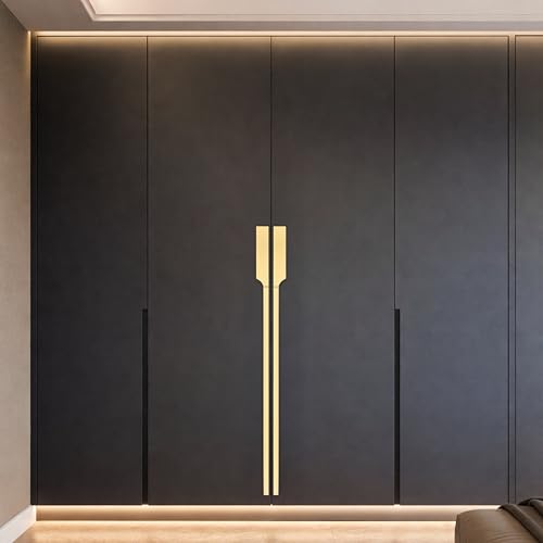 Image of Goldcrest 91.5cm Handle for Wardrobe & Cabinet /Cupboard Handle /Wardrobe Handle /900mm Hole to Hole (PVD Gold) Pack of 1 - Right Side Handle-| 3 Years Warranty |