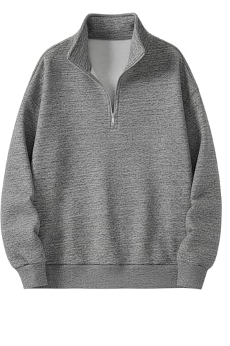 Image of Mack Jonney Men's Fleece Half-Zip High Neck Sweatshirt | Warm & Stylish Winter Wear -M4563
