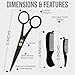 WAJEES Mustache & Beard Scissors for Men – Professional 5