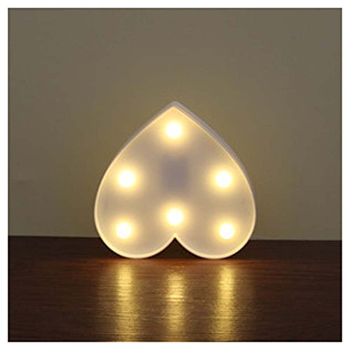 OAMORE Dulce LED Unicornio Iluminación infantil nocturna Luces nocturnas Luces de estado de ánimo Lámparas Enfermería Cuarto del bebé Decoración Luces de escritorio (Heart Blanco)