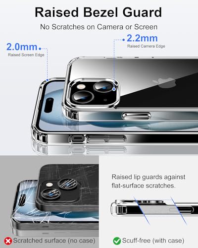 Image of HOOMIL Case for iPhone 15 Plus, Anti-Yellowing, Crystal Clear