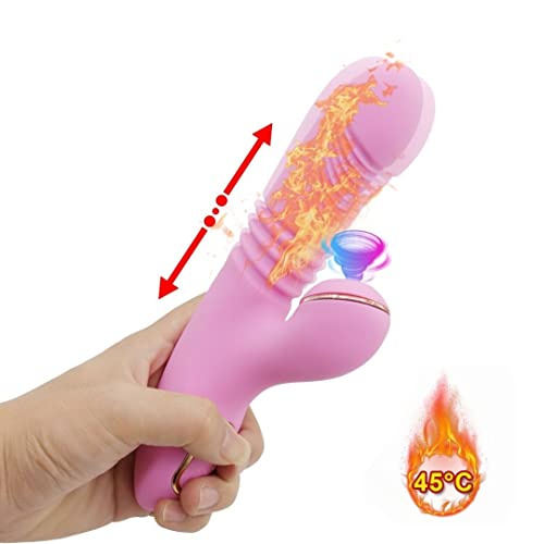 Vibradores de Sucção de Impulso Telescópico Feminino Aquecimento Clitóris Estimulador brinquedos Pon