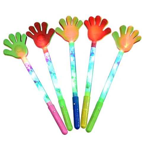 OFFSCH Aplausos Divertidos De Mano 5 Piezas Plástico Colores Brillantes Sonido Potente Juguetes Para Niños Fiestas Cumpleaños Halloween Carnaval Accesorios Para Animar