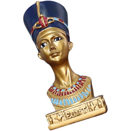 CATIEBYE Antike Ägyptische Harzskulptur Dekorative Büstenstatue Tischdekoration für Zuhause und Büro Realistische Kunstharz Figur Wohndekor