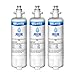 Lot de 3 filtres à eau pour réfrigérateur LG LT700P et Kenmore 9690, remplacement pour LG LT700P, Kenmore 9690, 46-9690, ADQ36006101, ADQ36006102, certifiés NSF 42