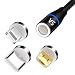 Produktbild magnet ladekabel,Ainoke IOS, Micro und USB C Magnetkabel, Typ C 5A Magnetkabel,360 ° magnetisches Ladekabel Kompatibel mit Android Samsung a10, S10, S9Huawei P30, P20 Alle Telefongeräte- (1M)