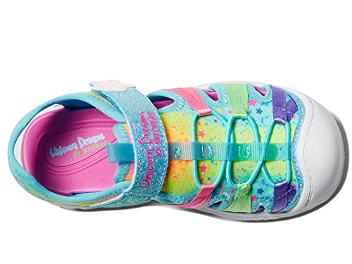 Skechers Kids Girls Unicorn Dreams Explorer Sneaker, Turquoise/Multi, 8 Toddler