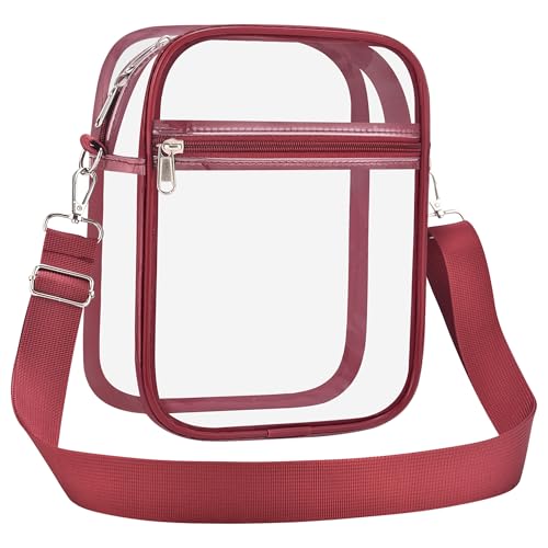 USPECLARE Clear Purse for Stadium Events Transparent Messenger Bag