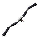 ALANBIU EZ-Handle | Zig-Zag Handle | Solid Curl Handle for Triceps & Biceps | LAT pull down Bar with Rubber Handles for multi exercises | Cable attachment for home & gym machines gallery image