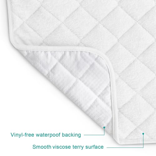 Changing Pad Liner - 5 Pack (Improved Thickness) 14\" x 26\" Superior Viscose Terry Surface, Waterproof & Absorbent Diaper Changing pad Liners