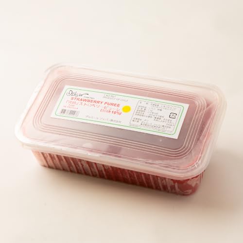 【タカナシミルク公式通販】デルスール 完熟ストロベリーピューレ(加糖10%) 1kg【出荷後3日間を超えるご不在で返品された場合の再発送・返金不可】|ストロベリー ピューレ 冷凍 フローズン チリ チリ産 使いやすい パフェ ケーキ かき氷 フルーツソース