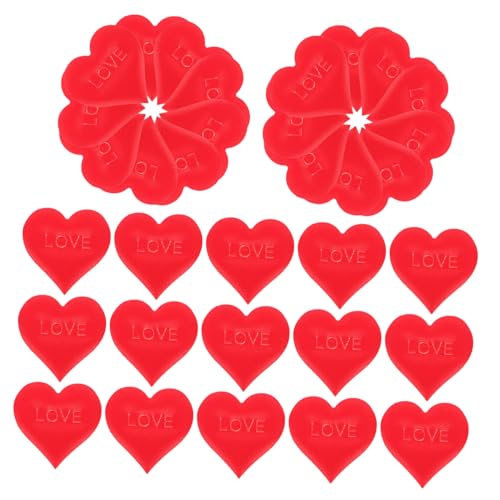 DRESSOOS 100pcs Heart Shaped Sponge Petals Confetti for Weddings Valentine Day Anniversaries Birthdays Romantic Table Decorations for Celebrations Easy to Use Heart Scatter Decor