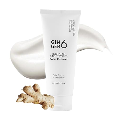 Nettoyant en Mousse Hydratante Ginger 6 anti-tiraillement pour peau sèche et terne