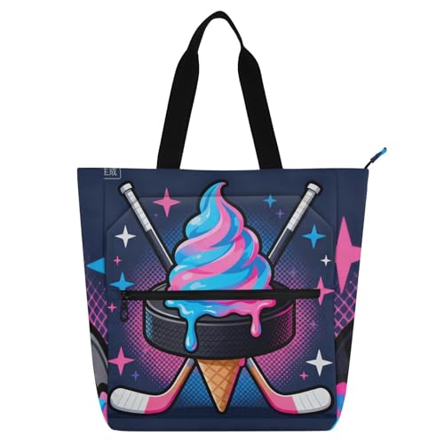 Sac fourre-tout artistique crème glacée avec poches résolvant le désordre