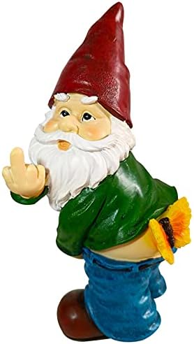 JHWKJS Backyard Gnome Humorous Out of doors Statue Garden Collectible figurines Backyard Gnome Ornament Indoor Out of doors for Residence Yard Décor