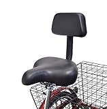 AlveyTech Deluxe Comfort Bike Saddle Seat with Backrest