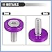 PARSLUCK Universal Finishing Countersunk Fender Bumper Washers, Gasket Screw Engine Bay Fastener Kit for Car Motorcycle Mechanical RC Parts, M6, Durable, Aluminum Alloy, Purple, 6pcs Stable