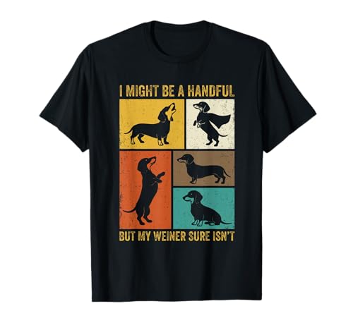 I Might Be A Handful But My Weiner Sure Isn't Funny Dog T-Shirt