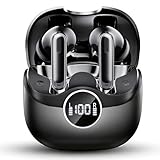 Adaptive Hybrid Active Noise Canceling 2026 Wireless Earbuds, 6 Mics ENC Clear Call Ear Buds, Hi-Res Audio Deep Bass Bluetooth 5.4 Headphones, 40H Playtime, Wireless Charging, LED, USB-C, Black