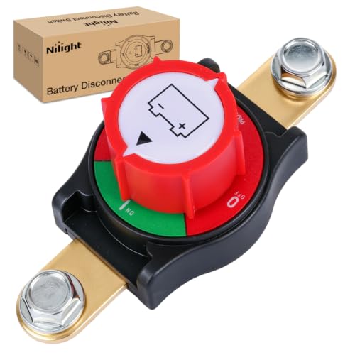 Nilight Side Post Battery Disconnect Switch 12V-48V 275A
