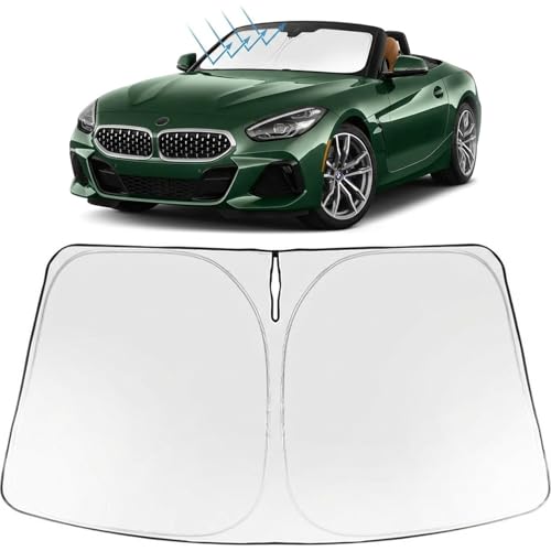 Image of Proadsy Windshield Sun Shade for BMW Z4 2019-2026 Foldable Front Sunshade Protector Sun Visor Blocks UV Rays Keep Car Cooler Accessories