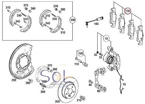 HAPAD リア ブレーキパッド 左右セット W204 W207 C180 C200 C250 C300 C350 E250 E30