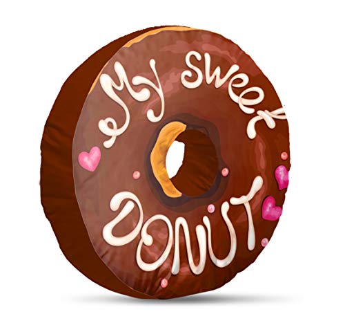 Image of Kesar Enterprises Donut /Doughnut Cushion /Pillow | Velvet Fabric|Birthday Gifts | Soft Toys | Suitable for Wheelchair, Car Seat, Home or Office for Kids Cushion | Size 14x14 inches