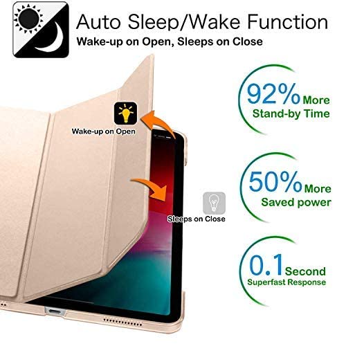 Image of DuraSafe Cases iPad PRO 11 Inch 1 Gen 2018 [ PRO 11 1st ] MU0T2HN /A MU0Y2HN /A MTXN2HN /A MTXP2HN /A Slim Lightweight Protective PC Dual Angle Stand Cover - Rose Gold