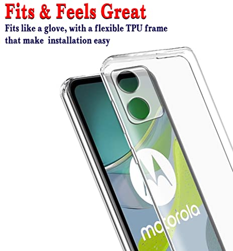 Image of Amazon Brand- Solimo Mobile Cover for Motorola Moto E13 4G (Soft & Shockproof Back Case with inbuilt Cushioned Edges), Transparent
