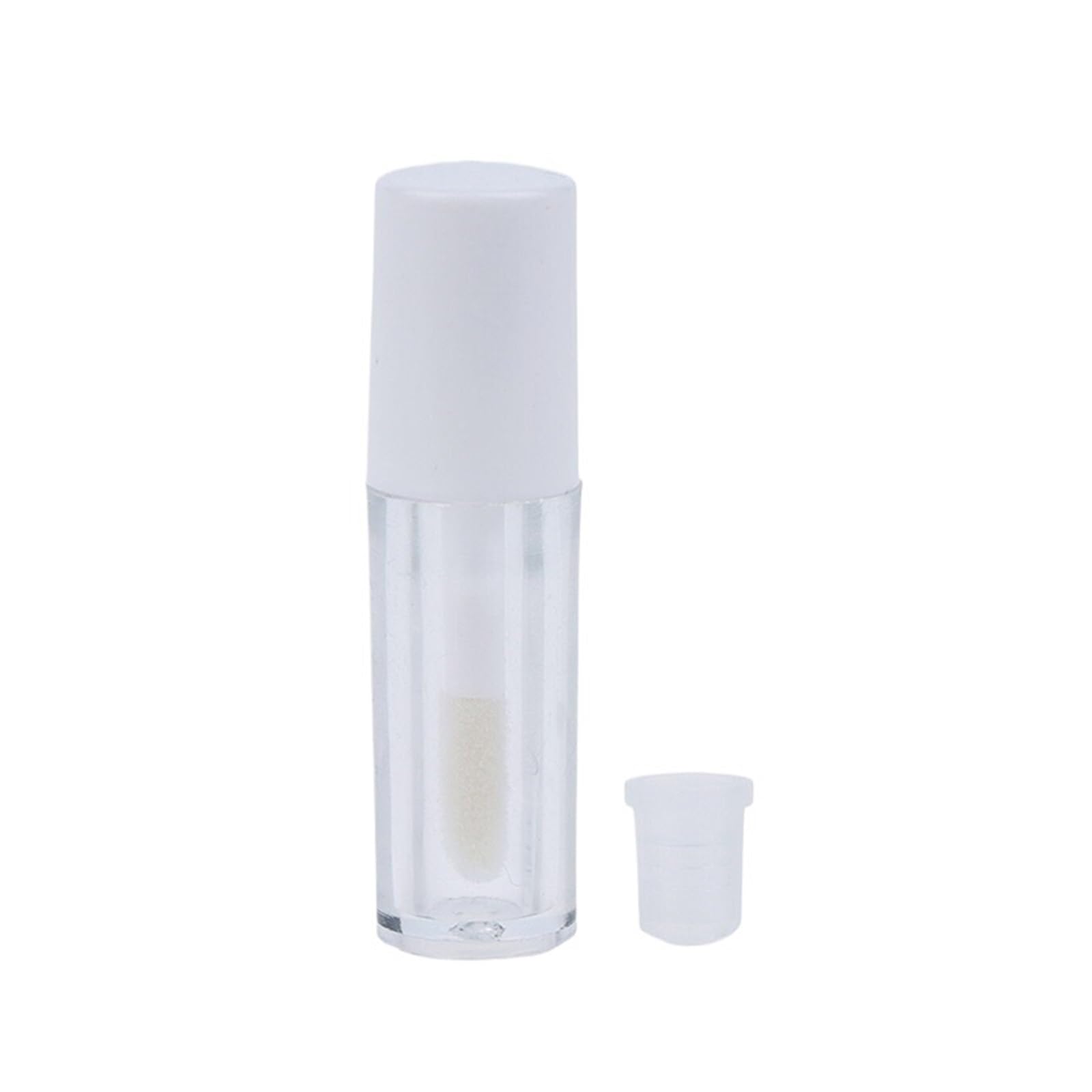 GIUPLOKID Empty Lip Balm Container, Empty Liquid Lipstick & Lip Gloss Tubes 50Pcs 1.2g Multicolor(White)