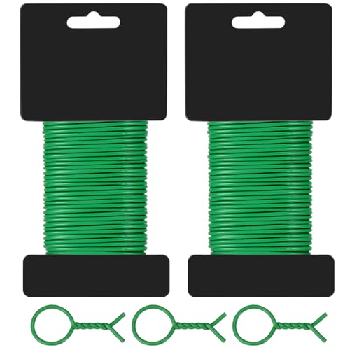 Bindedraht 2,5mm X 20 M, Weich Gartendraht Grün Pflanzendraht...