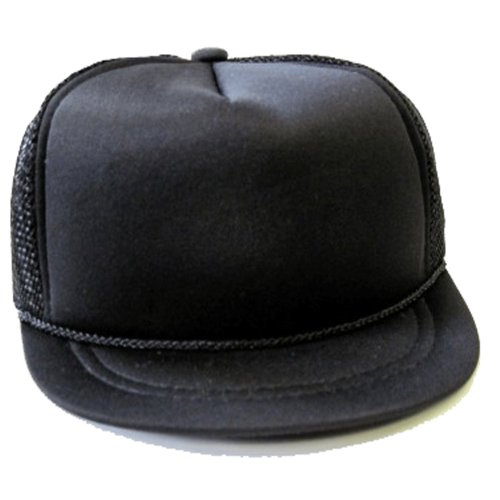 ThatsRad Baby Infant Blank Mesh Trucker Hat Cap Newborn Neon (Black)