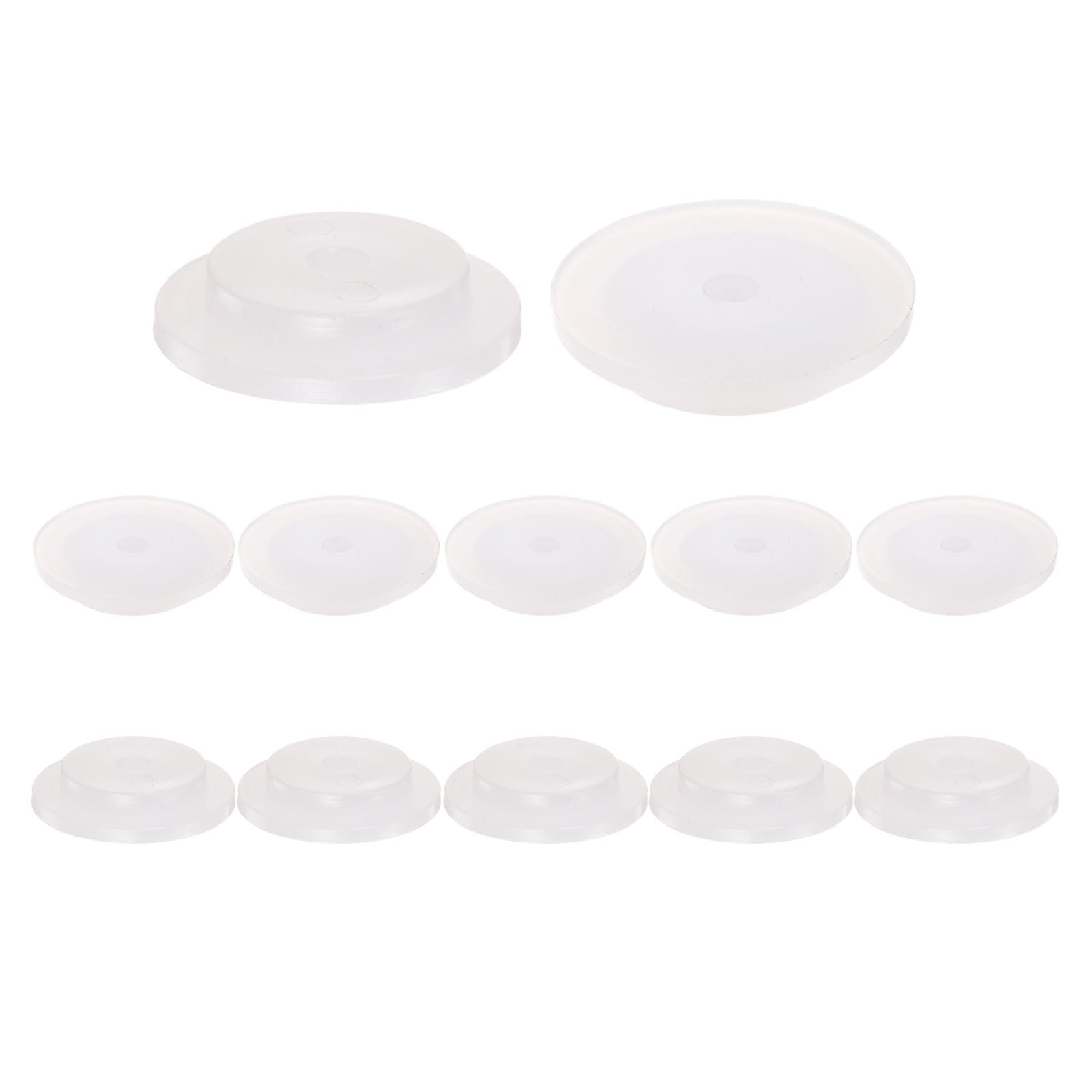 uxcell 12pcs Flanged Sleeve Bearings Plastic Bushings 4.1mm Bore x 17.9mm OD x 5mm Length Nylon Bushings, White