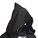 BLESSUME Meidieval Knights Hospitaller Cloak Black Larp Cape with White Cross (Black/White, Large)