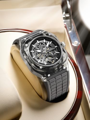 Image of French Connection | Skeleton Dial | Transparent Acrylic Case | Silicone Strap | Quartz Watch for Men - FCG01