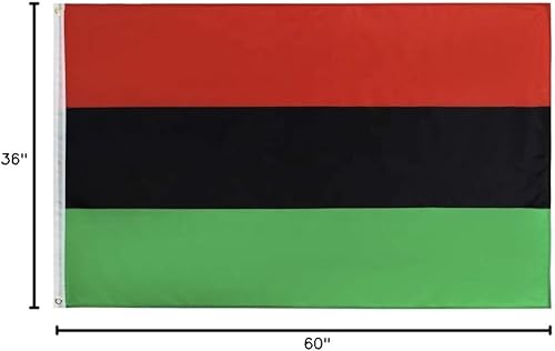 Miniatura 6 de PringCor - Bandera africana panafricana africana (31.5 x 4.9ft), color negro