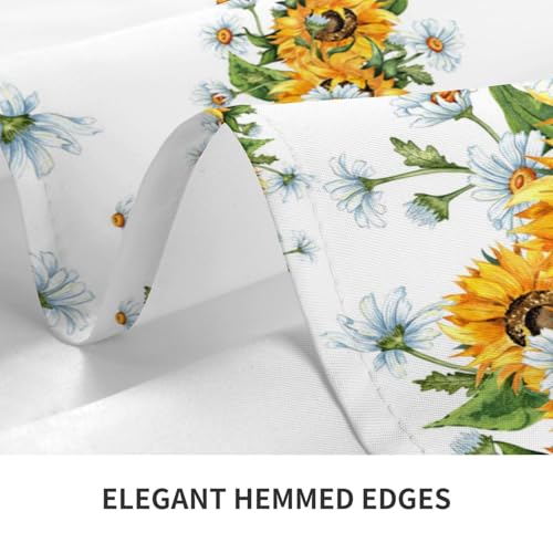 mutakin Sunflower Rectangle Tablecloth Washable Table Cloth 60x90 Inch Table Cover Waterproof for Decoration Kitchen Dining Room by mutakin - Image 2