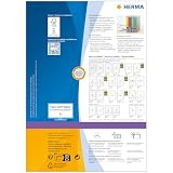 HERMA 4298 etykiety na grzbiet segregatora A4 krótki/duży (192 x 61 mm, 1400 arkuszy, papier, matowy) samoprzylepne, do druku, trwałe, 5600 etykiet na grzbietach niebieskie