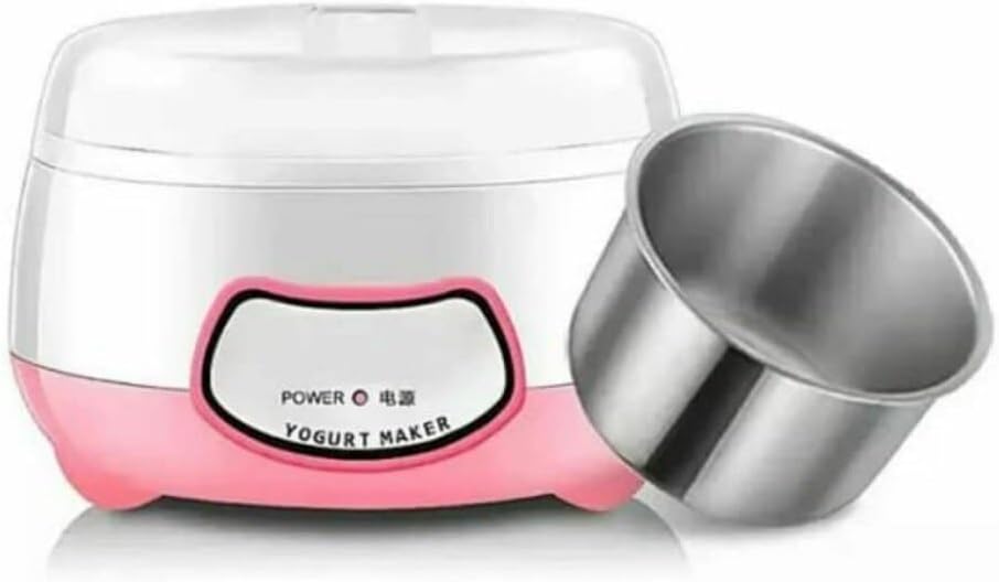 Yogurt Maker Machine, Stainless Steel Inner Container Electric Yogurt Maker Portable 15 Watts Electric 1L Automatic Yogurt Maker (multicolor)