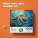 Cross & Glory - Deep Blue Octopus Odyssey - Jigsaw Puzzles 1000 Pieces for Adults | Ocean Octopus Puzzles for Adults | Challenging Brain Teaser Ocean Puzzle | 20 x 27 Inches