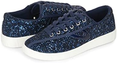 TRETORN Women's Nylite Sparkle Canvas Sneakers for Everyday Walking Comfort, Navy Glitter, 6 | Image 5
