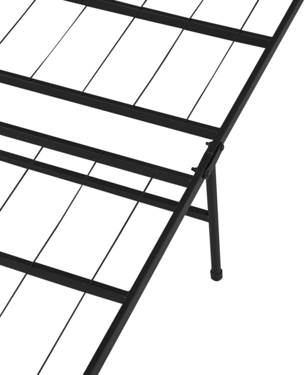 Naomi Home 14" Foldable Bed Frame Metal Platform Mattress Foundation 13" Under Bed Storage No Box Spring Needed Easy Tool-Free Assembly