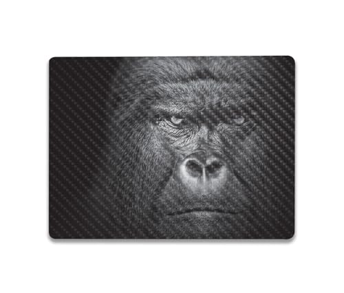 Image of MightySkins Carbon Fiber Skin Compatible with Microsoft Surface Laptop Go 3 (2023) Full Wrap Kit - Mono Gorilla | Protective, Durable Textured Carbon Fiber Finish | Made in The USA